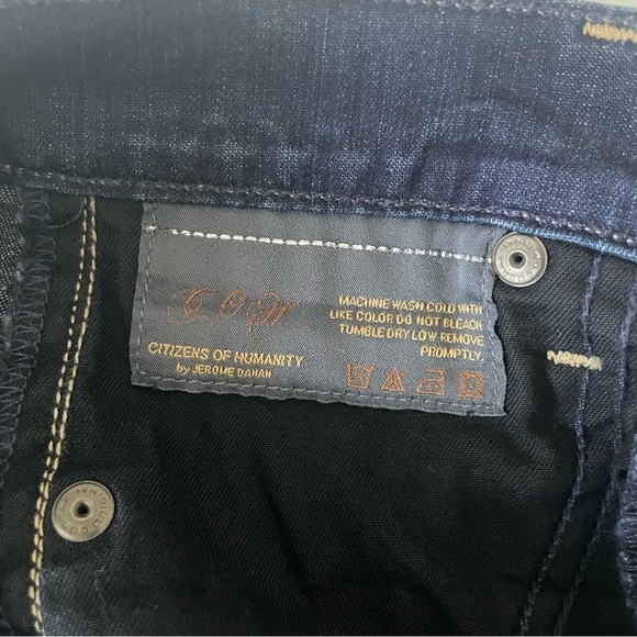 Citizens of Humanity "Ava" Low Rise Straight-Leg Jeans- Distressed- Size 24 - Picture 10 of 12